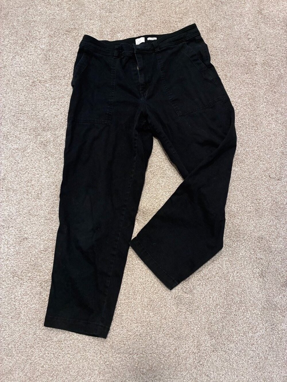 A New Day Black Stretch Utility Pants Size 12